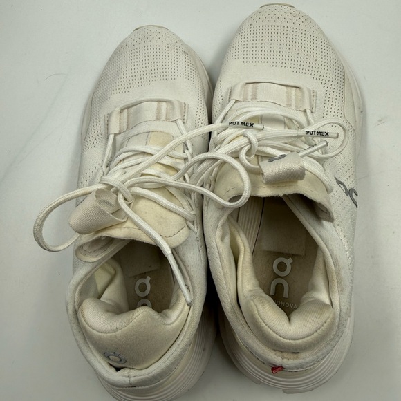On Cloud Running Nova Sneakers Woman Size 6 White Ivory - Picture 5 of 6